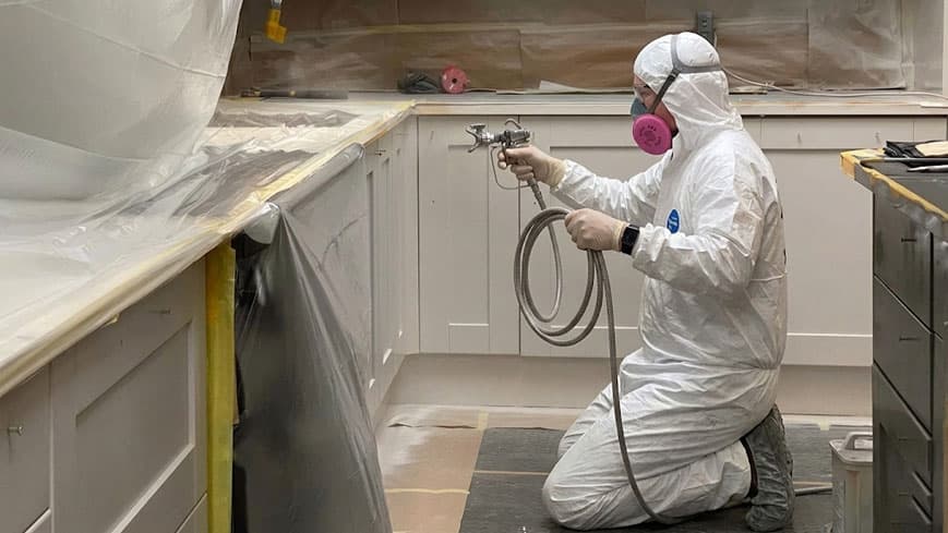 Kitchen Cabinet Painting project workmanship in Augusta GA - A-Team Painting